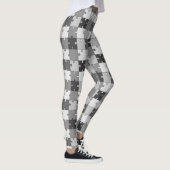 Leggings Tons espiègles de gris de casse-tête (Droite)