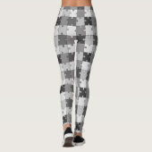 Leggings Tons espiègles de gris de casse-tête (Dos)