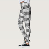 Leggings Tons espiègles de gris de casse-tête (Gauche)