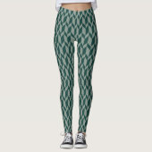 Leggings Tons Gras Deux Tons Flèche Chevron Gris Vert (Devant)