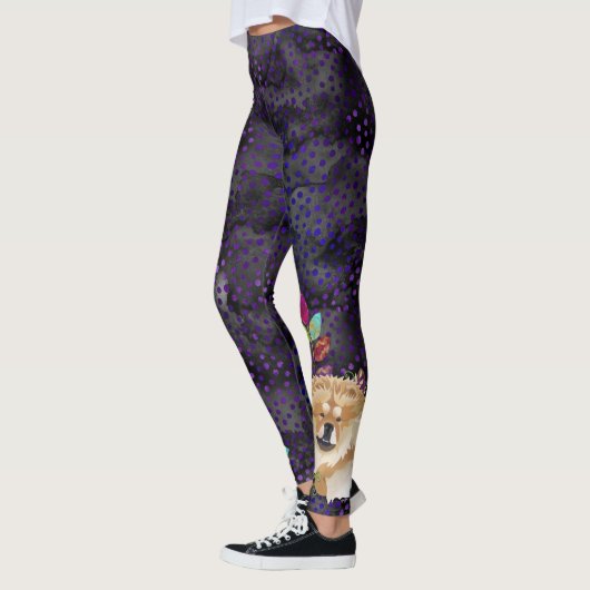 Leggings Tons (pourpres/magenta) de bouffe de DAEJA vu (Gauche)
