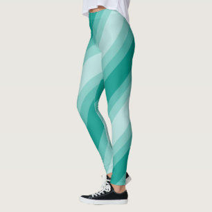 Leggings Tons turquoises Grandes Modèles Femmes Moderne Élé