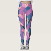 Leggings Tons violet et rose (Devant)