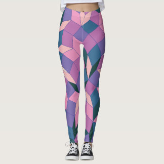 Leggings Tons violet et rose