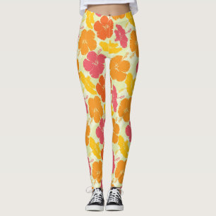 Leggings Topique Floral Hibiscus Motif