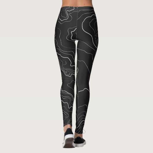 Leggings Topographie noire (Dos)