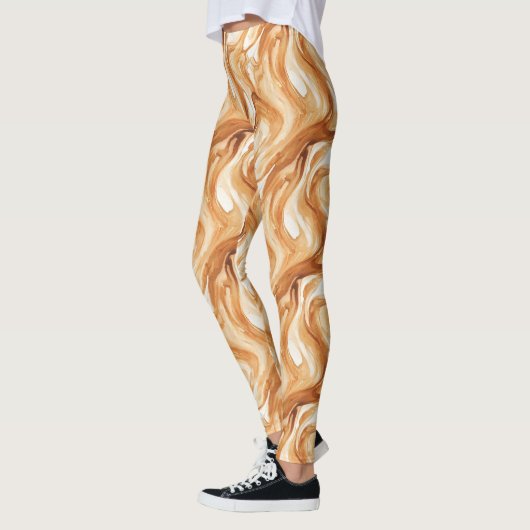 Leggings Torsades de bonbons au caramel (Gauche)