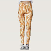 Leggings Torsades de bonbons au caramel (Devant)
