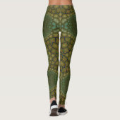 Leggings Tortoise Shell Motif Dark Green (Dos)
