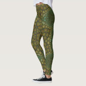 Leggings Tortoise Shell Motif Dark Green (Gauche)