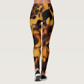 Leggings Tortoise Shell Turtle Shell Pattern Amber Brown (Dos)