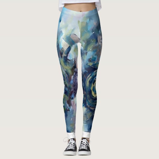 Leggings Tortue Abstraite (Devant)