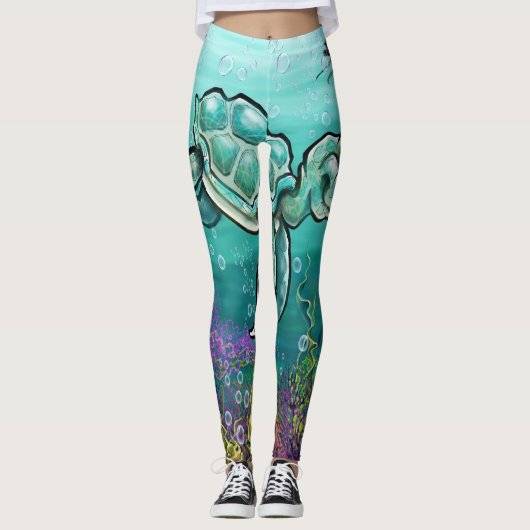 Leggings Tortue de mer (Devant)