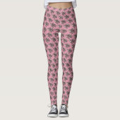 Leggings Tortue de mer rose mignonne (Devant)