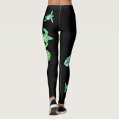 Leggings Tortue de mer verte (Dos)