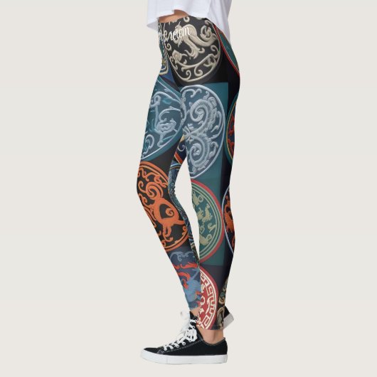 Leggings Totems dynamiques du groupe ethnique mongol (Gauche)