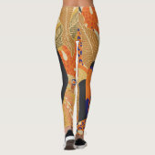 Leggings Toucans sur branches, motif tropical sans soudure. (Dos)