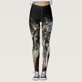 Leggings Touches métalliques Steampunk Chic (Devant)