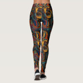 Leggings tourbillon coloré abstrait (Dos)