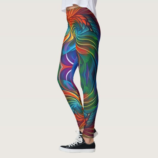 Leggings Tourbillon coloré en plume (Gauche)