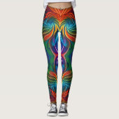 Leggings Tourbillon coloré en plume (Devant)