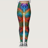 Leggings Tourbillon coloré en plume (Devant)