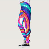Leggings Tourbillon de Couleur : Conception Dynamique (Gauche)