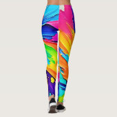 Leggings Tourbillon de couleurs : Art Abstrait (Dos)