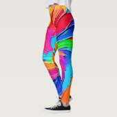 Leggings Tourbillon de couleurs : Art Abstrait (Gauche)