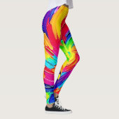 Leggings Tourbillon de couleurs : Art Abstrait (Droite)