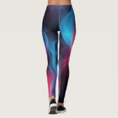 Leggings Tourbillon de fumée rose et bleue (Dos)