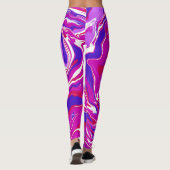 Leggings Tourbillon de marbre rose et violet (Dos)
