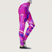 Leggings Tourbillon de marbre rose et violet (Droite)