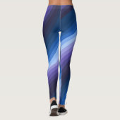 Leggings Tourbillon Indigo Abstrait Diagonal Rainbow Swirl (Dos)