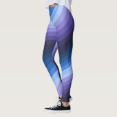 Leggings Tourbillon Indigo Abstrait Diagonal Rainbow Swirl (Gauche)