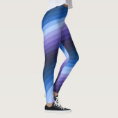 Leggings Tourbillon Indigo Abstrait Diagonal Rainbow Swirl (Droite)