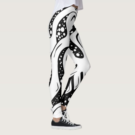 Leggings tourbillon noir et blanc (Droite)