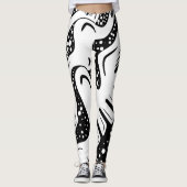 Leggings tourbillon noir et blanc (Devant)