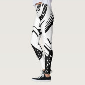 Leggings tourbillon noir et blanc (Gauche)