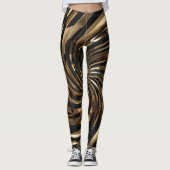 Leggings Tourbillon noir et or (Devant)