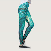 Leggings Tourbillon océan turquoise Abstrait (Droite)