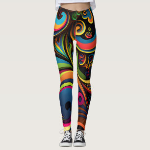Leggings Tourbillonnant et psychédélique