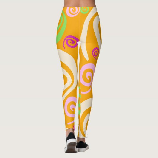Leggings Tourbillons Abstraits (Dos)