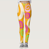 Leggings Tourbillons Abstraits (Devant)