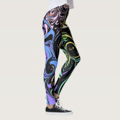 Leggings Tourbillons colorés abstraits (Droite)