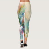 Leggings Tourbillons de couleur de printemps abstrait pour (Dos)