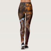 Leggings Tourbillons dorés et bruns Abstraits (Dos)