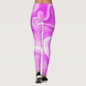 Leggings Tourbillons roses et Marbres blancs (Dos)