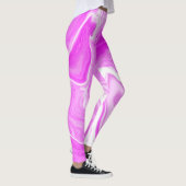 Leggings Tourbillons roses et Marbres blancs (Droite)
