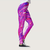 Leggings Tourbillons roses et violets (Droite)
